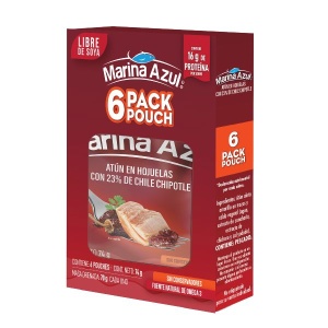 Marina azul atún con chile chipotle 4 pack 74g