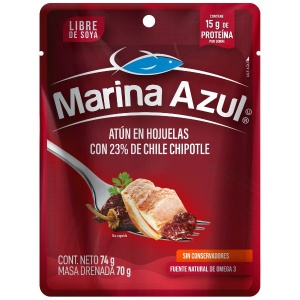 Marina azul atún con chile chipotle 74g