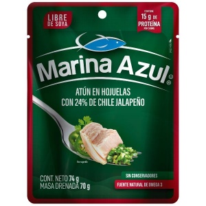 Marina azul atún con chile jalapeño 74g