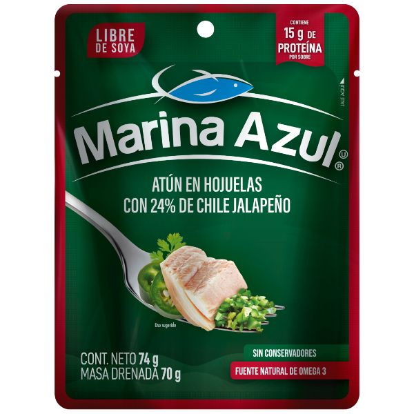 Marina azul atún con chile jalapeño 74g