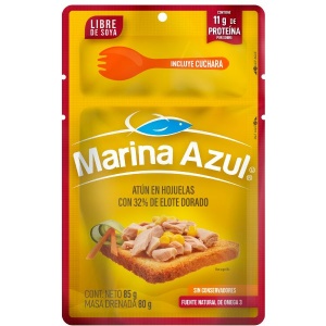 Marina azul atún con elote dorado 85g