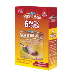Marina azul atún con tomates deshidratados en aceite de oliva 4 pack 74g