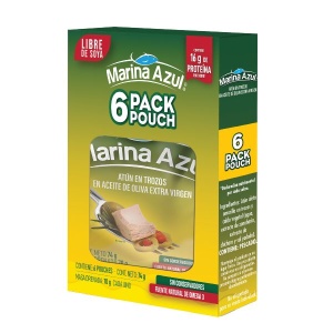 Marina azul atún en aceite de oliva 4 pack 74g
