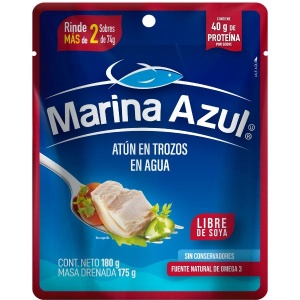 Marina azul atún en agua 180 gr
