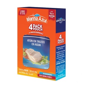 Marina azul atún en agua 4 pack 74g