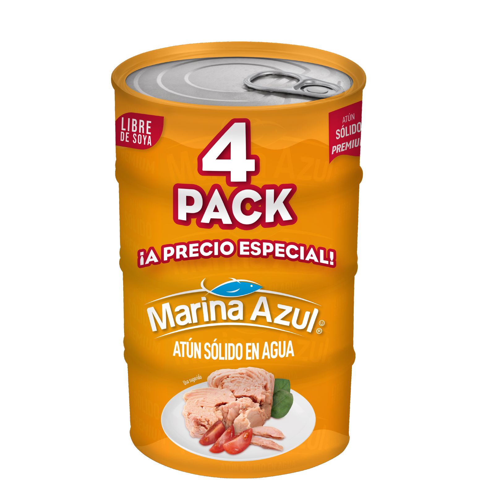 Marina azul atún solido en agua 4 pack 120g