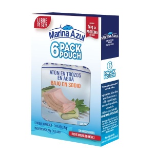 Marina azul bajo en sodio 4 pack 74g