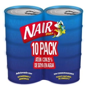 Nair atún en agua 120 gr 10 pack libre de soya