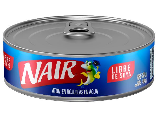 Nair libre de soya atún en hojuelas en agua 120g