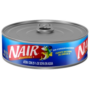 Nair vitaminas+ atún con 25% de soya en agua 120g