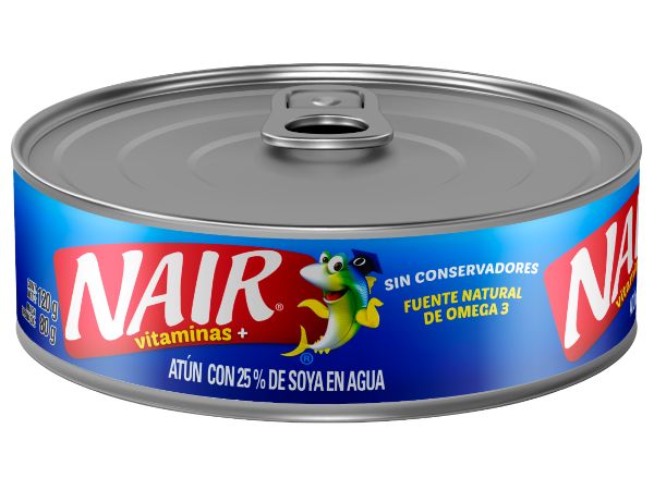 Nair vitaminas+ atún con 25% de soya en agua 120g