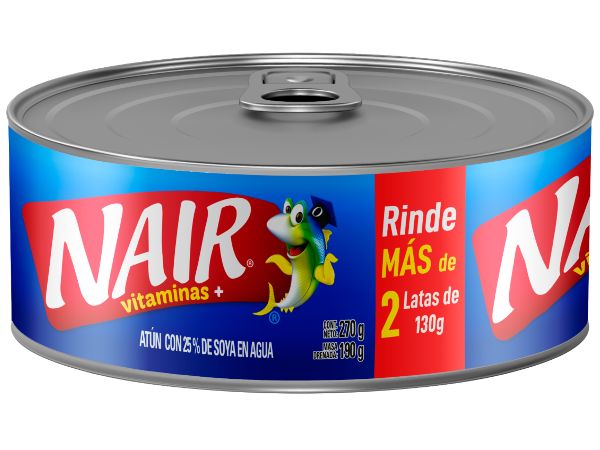 Nair vitaminas+ atún con 25% de soya en agua 270gr