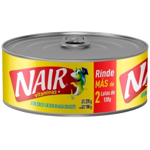 Nair vitaminas+ atún con 25% de soya en agua con aceite 270g
